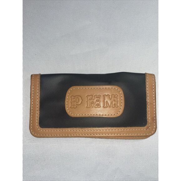 Jon Hart Design Canvas And Leather Check Book Cover Black Brown - Picture 1 of 4